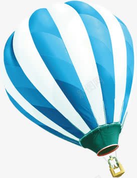 白蓝卡通条纹热气球png免抠素材_88icon https://88icon.com 卡通 条纹 热气球 空气球
