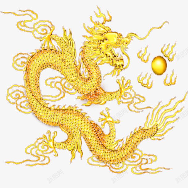 龙png免抠素材_88icon https://88icon.com 云中龙 云龙 吉祥龙 祥云 金珠 金色 金黄色龙抬头龙图案 金龙 金龙吉祥 龙