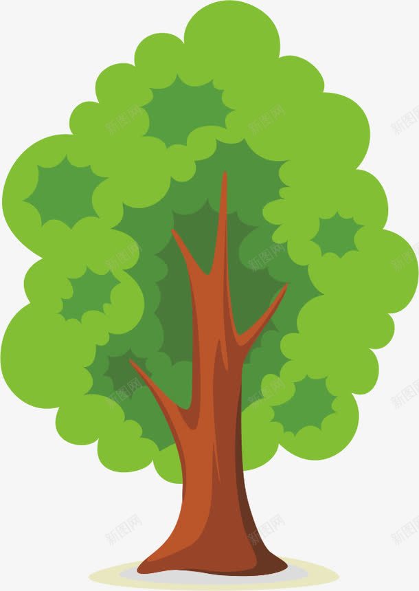 绿树png免抠素材_88icon https://88icon.com 创意 卡通 可爱 大树 手绘 抽象 树木 植物 绿树 绿色