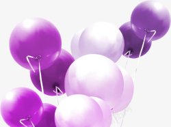 紫色浪漫气球素材