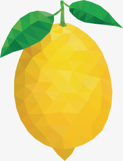 几何水果柠檬元素矢量图素材