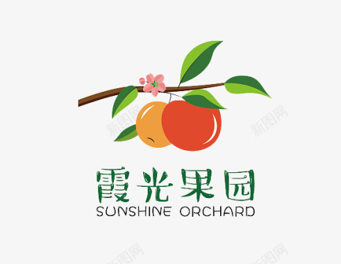 霞光果园logo图标图标