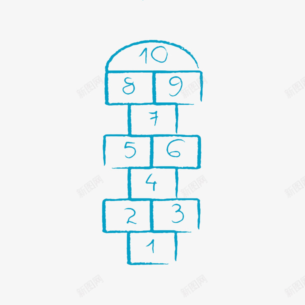 手绘手写蓝色跳房子png免抠素材_88icon https://88icon.com 123456789 1234567890 字符 手写数字 手绘 游戏 蓝色手绘 跳房子 阿拉伯数字