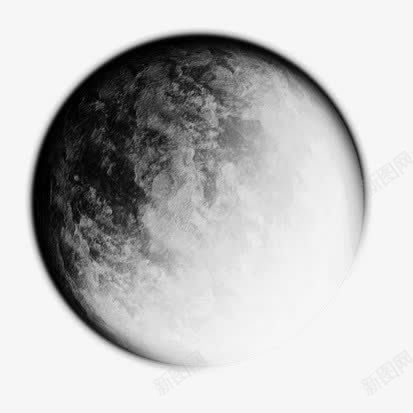 科幻月球png免抠素材_88icon https://88icon.com 圆形 宇宙 月球虚影 炫酷 黑白 黑白月球