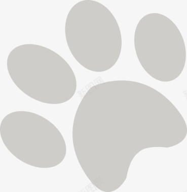 印戳卡通可爱灰色猫爪印图标图标