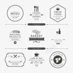 面包文化餐厅商标图标高清图片