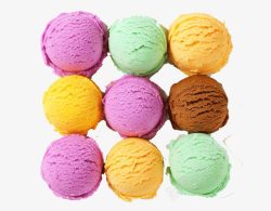彩色冰淇淋球素材