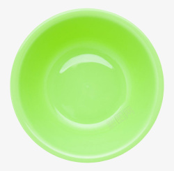 绿色圆形洗脸盆俯视图塑胶制品实素材