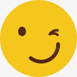 微信集赞黄色可爱圆脸偷笑表情矢量图高清图片