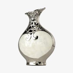 贴贝壳陶瓷镂空花瓶摆件客厅家居素材