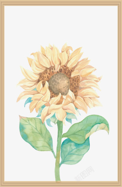 欧美风格装饰画花卉卡通向日葵装饰画装饰图案高清图片