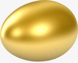 质感金黄色鸡蛋效果素材