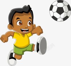 踢球运动儿童素材