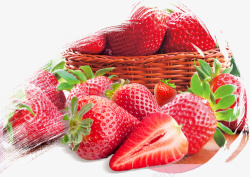 草莓上市夏季水果草莓上市促销海报高清图片
