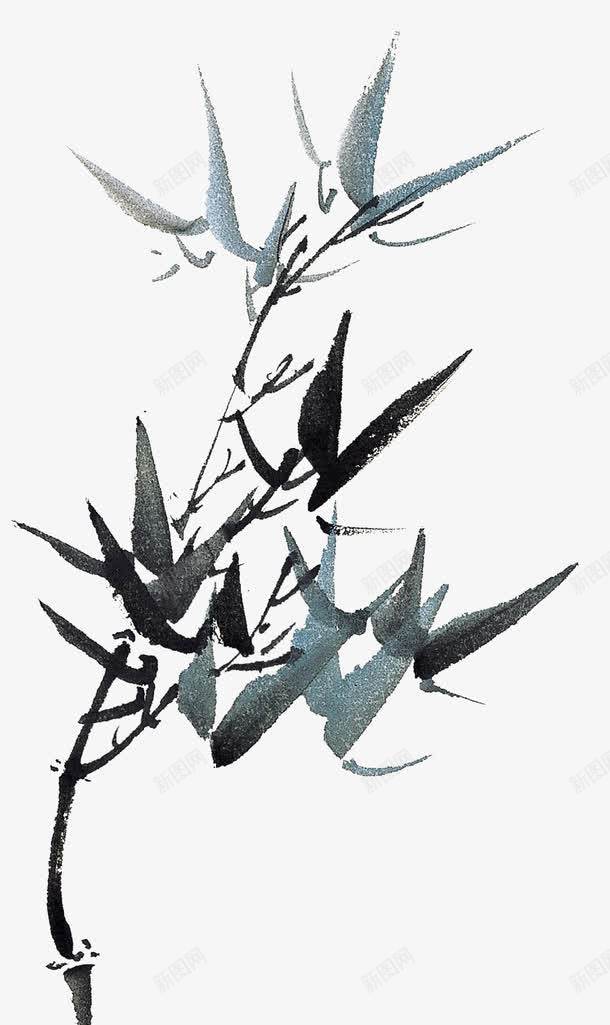 竹子png免抠素材_88icon https://88icon.com 墨竹 墨竹图案 文化 竹叶 竹子 笔墨 简笔山水画