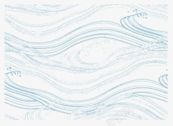 蓝色波浪海洋花纹波浪高清图片