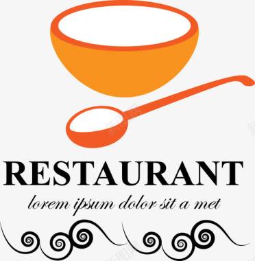 饭店元素饭店标志饭店西餐元素图标图标