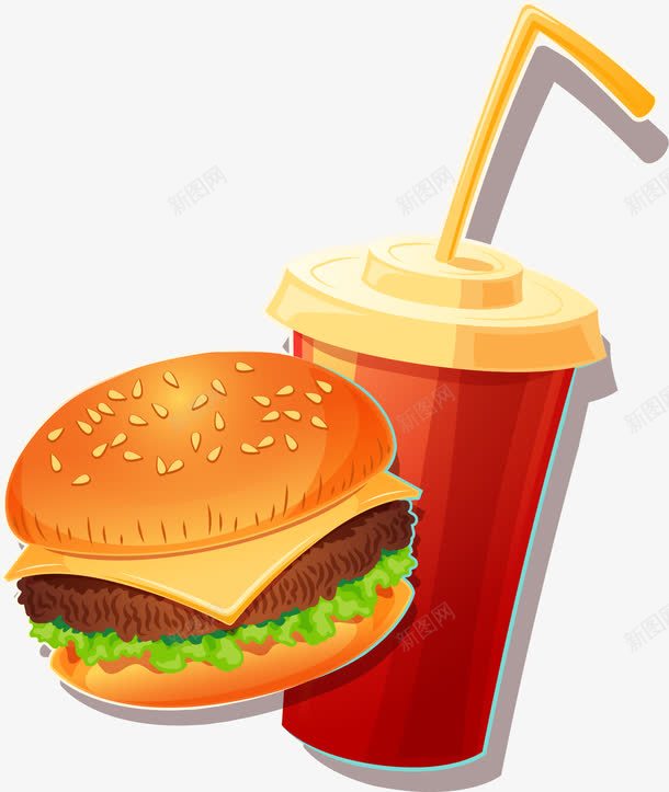 手绘汉堡套餐png免抠素材_88icon https://88icon.com 卡通 快餐 手绘 汉堡和可乐 汉堡套餐 牛肉汉堡