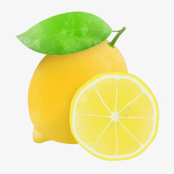 美味健康手绘柠檬水果素材