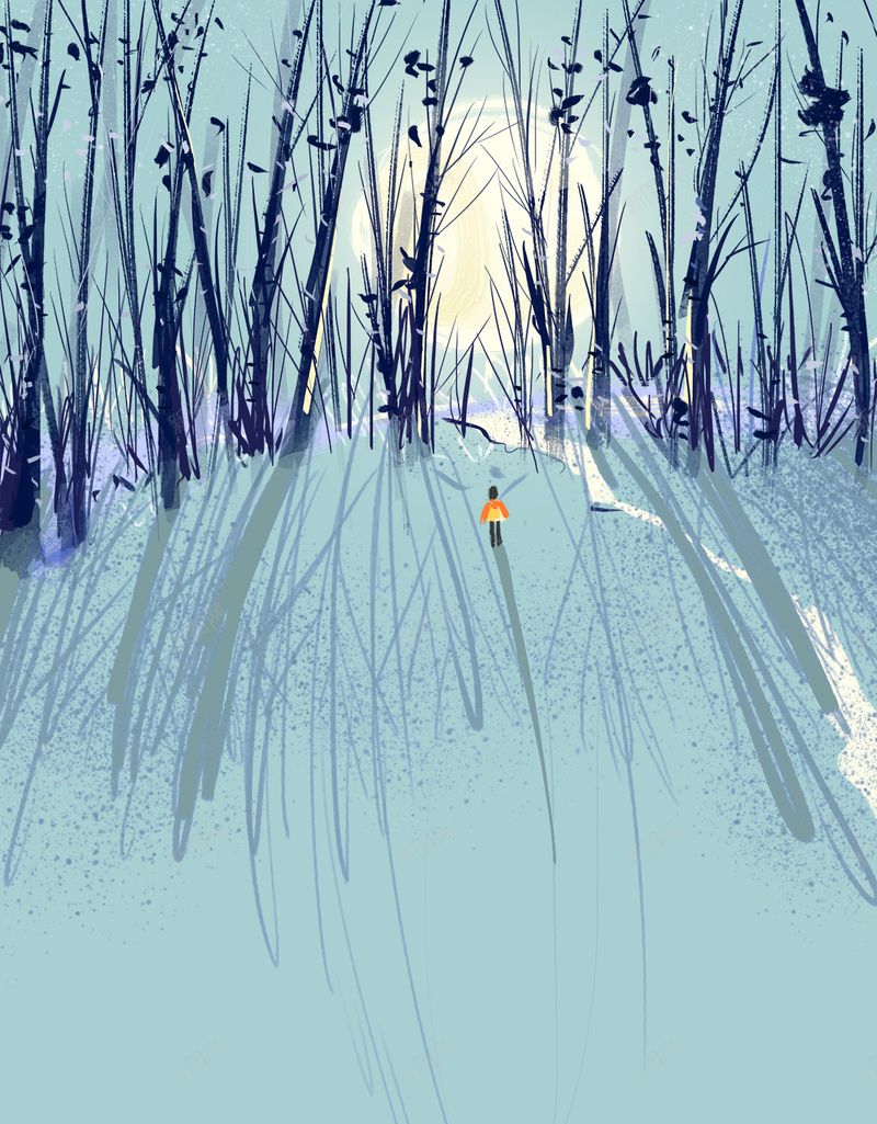 寒露节气传统月亮月光赏月树林jpg设计背景_88icon https://88icon.com 传统 原创 寒露 手绘 插画 文艺 月亮 月光 树林 森林 治愈 清新 节气 赏月