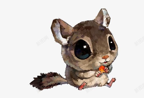 手绘水彩吃东西的小松鼠png免抠素材_88icon https://88icon.com 动物 可爱 吃东西 小松鼠 手绘 水彩