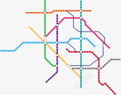 地铁地图城市铁路交通地图装饰高清图片