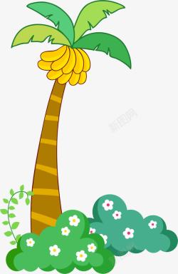 香蕉树卡通香蕉树高清图片