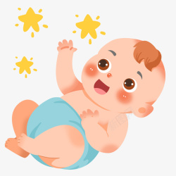 宝宝免抠素材星星宝宝母婴高清图片