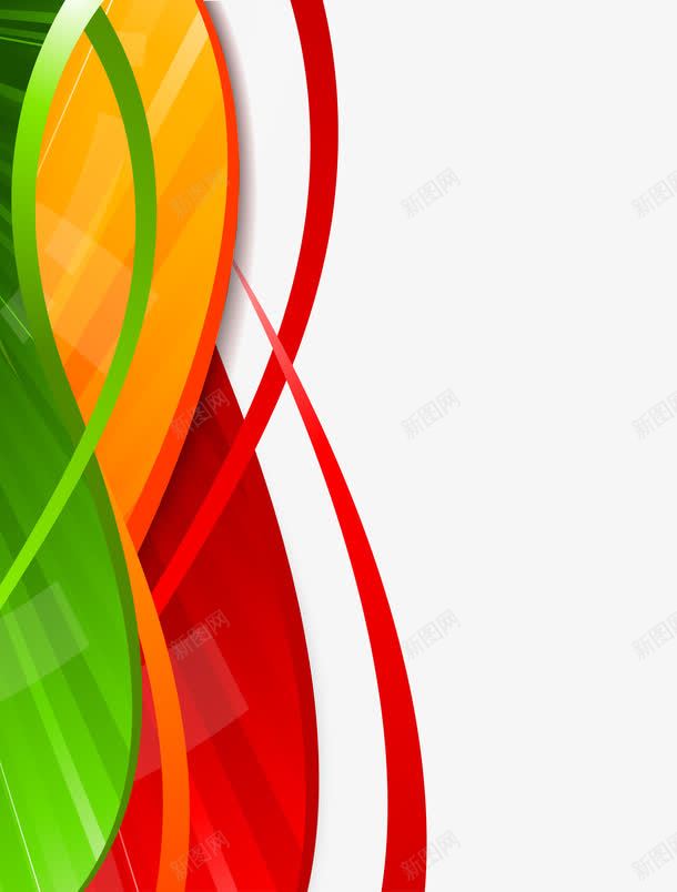 创意png免抠素材_88icon https://88icon.com 五彩 光效 创意设计 多彩 文字背景图形 曲线 炫彩 矢量素材 红色 线条 绿色 缤纷 黄色
