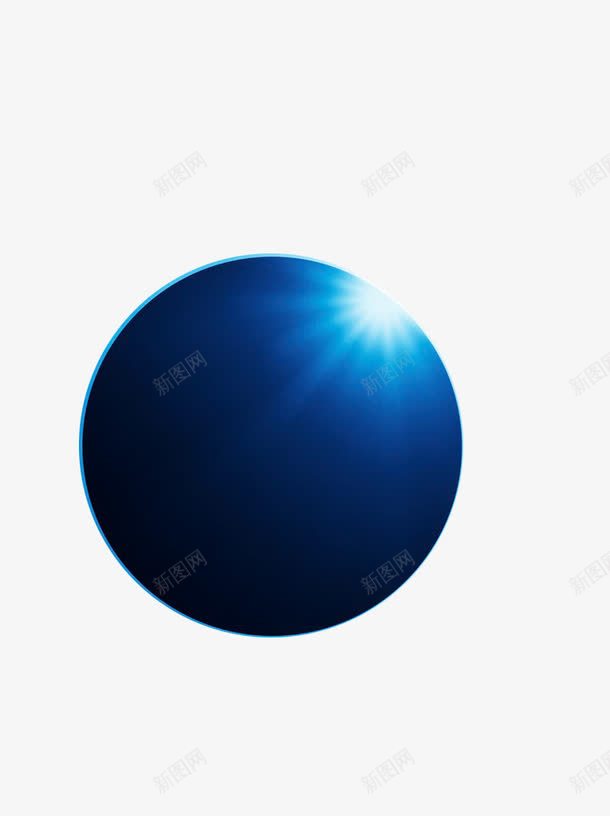 蓝色圆球png免抠素材_88icon https://88icon.com 光圈 几何 球体 背光 蓝色 逆光 透光