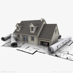 CAD平面图cad图纸与房子模型高清图片