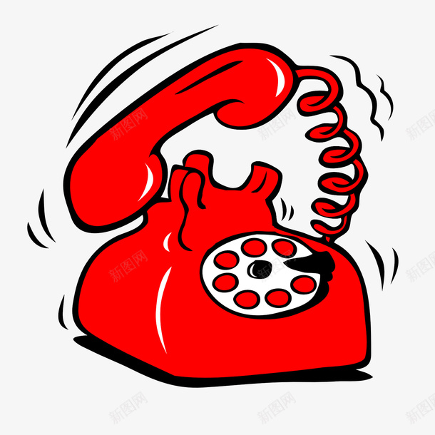 红色电话png免抠素材_88icon https://88icon.com 卡通 按键 接通 电话 电话LOGO 电话响起 连线 通话