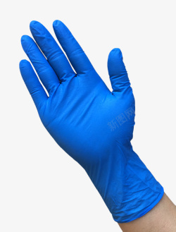 宝蓝色清洁手套素材