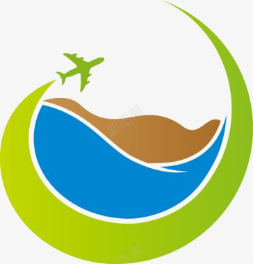 粉笔飞机旅行logo图标图标