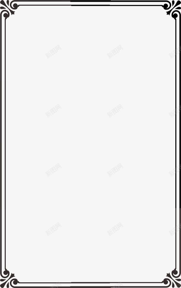 黑色边框png免抠素材_88icon https://88icon.com 复古 时尚 简单 简约
