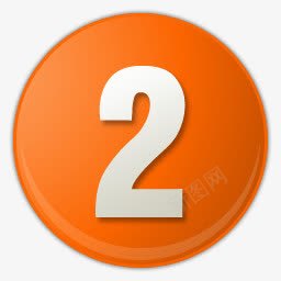数字2创意素材橙色的数字序号2图标图标