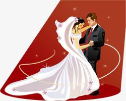 4款结婚婚礼主题插画素材