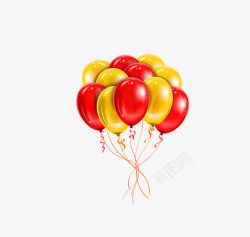 红黄色气球素材