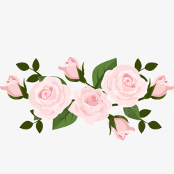 粉红花卉装饰画粉色玫瑰花高清图片