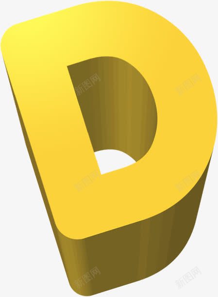 黄色字母D英语学习png免抠素材_88icon https://88icon.com 图片 字母 学习 英语 黄色