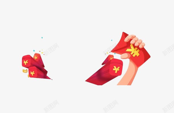 手枪红包png免抠素材_88icon https://88icon.com png图 免扣 免扣素材 卡通 手 抽红包 红包