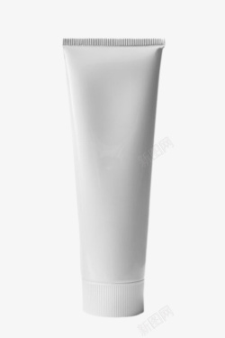 纯白色凹陷的牙膏管实物素材