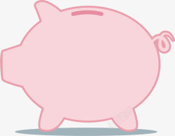 水彩小猪粉色小猪存钱罐矢量图高清图片