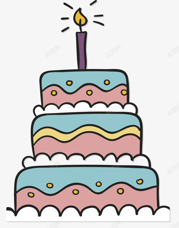 生日快乐三层蛋糕矢量图ai免抠素材_88icon https://88icon.com 三层蛋糕 像素蛋糕 生日快乐 生日快乐图 生日派对 生日蛋糕 矢量png 矢量图 蛋糕 鼠