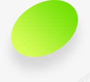 绿色椭圆渐变造型素材