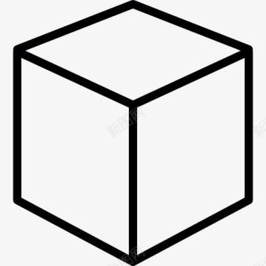 图形几何拼接等角透视立方体图标图标