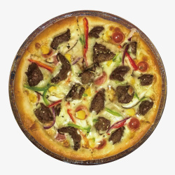 一块披萨实物快餐披萨高清图片