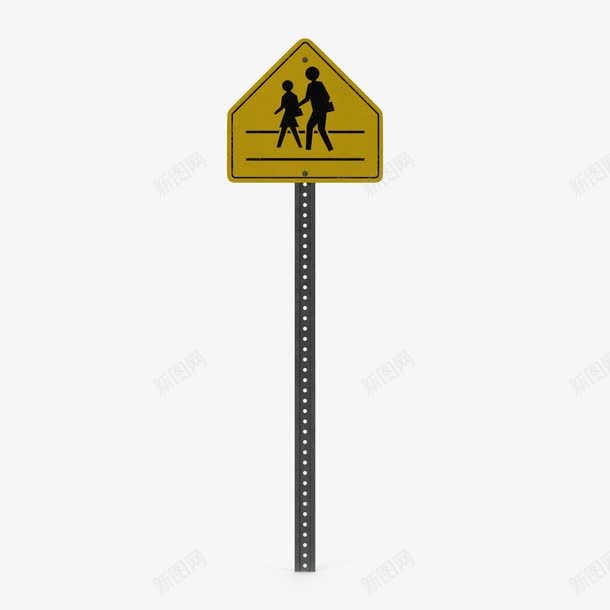 学校跨越标志png免抠素材_88icon https://88icon.com 公路指示牌 学校跨越标志 学生通行 道路指示牌