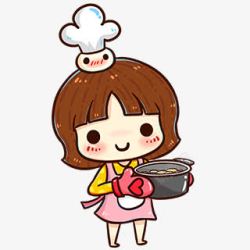 小厨娘卡通人物小厨师高清图片