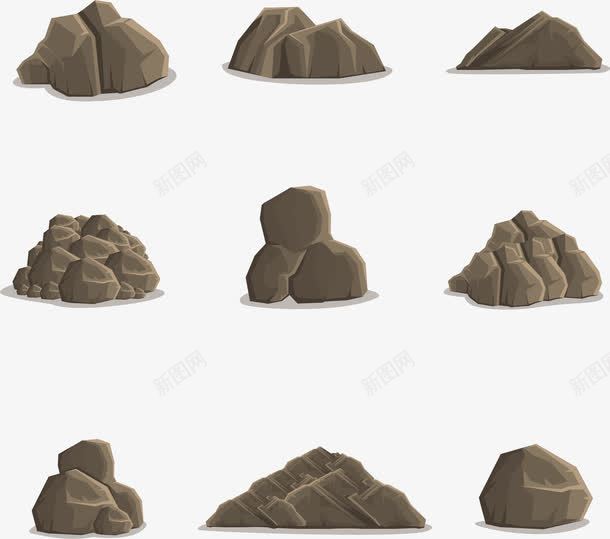 景观石头png免抠素材_88icon https://88icon.com 14 堆石块 景观设计石头纹理石块花朵花草植物卡通材质石头纹理